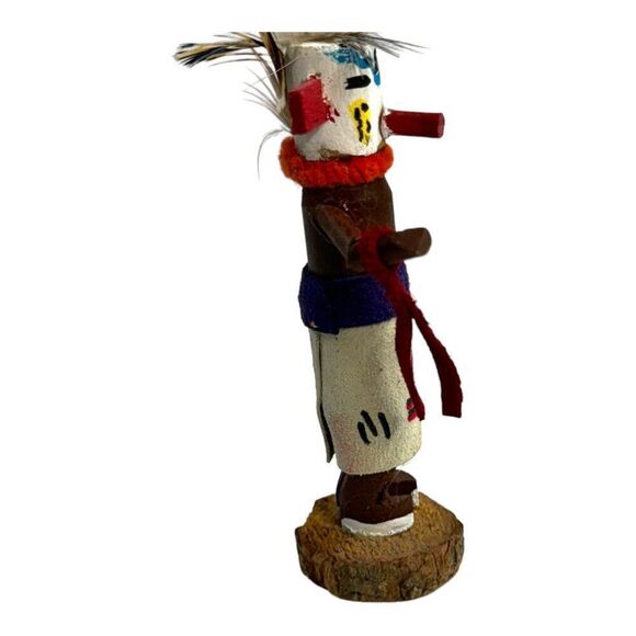 Hand-Painted Kachina Dolls Set Lot of 2 1- Signed R Grey Native Wood Figures SEE - Picture 13 of 16